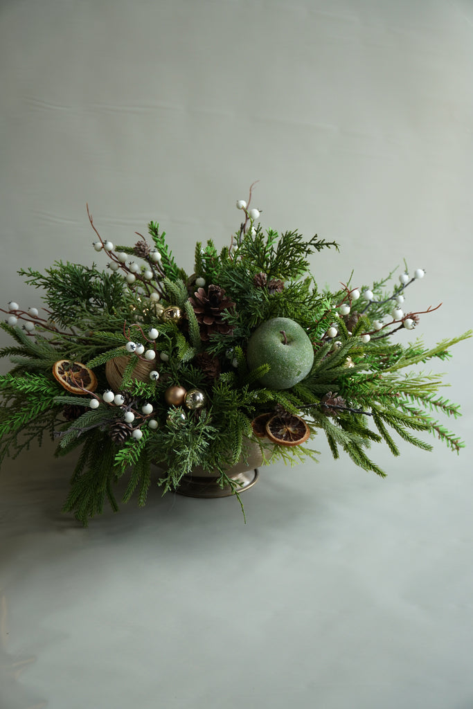 Artificial/Faux Holiday Apples & Berries Centrepiece - Beaudry Flowers
