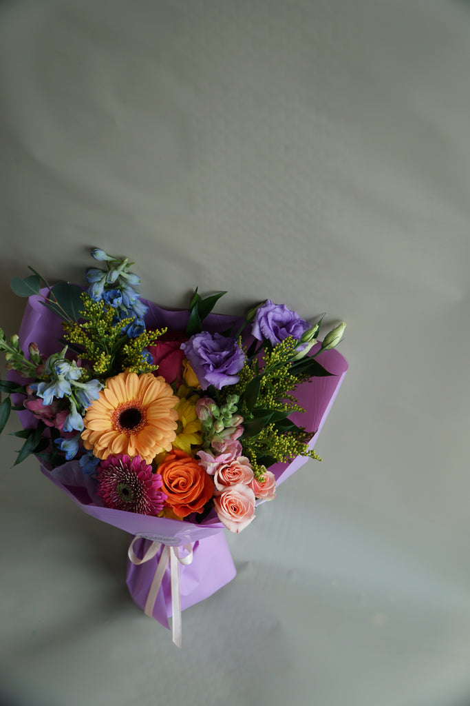Vibrant & Colourful Hand-tied Bouquet - Beaudry Flowers