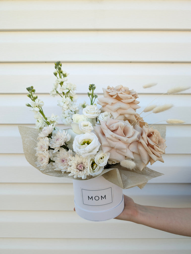 Mom's Neutral Bloom Box - Beaudry Flowers