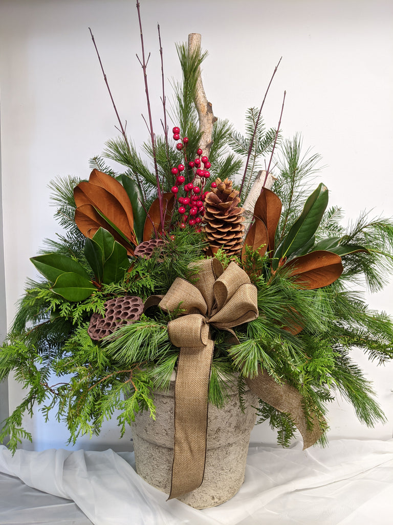 Natural Holiday Planter Insert (Pot not included) - Beaudry Flowers