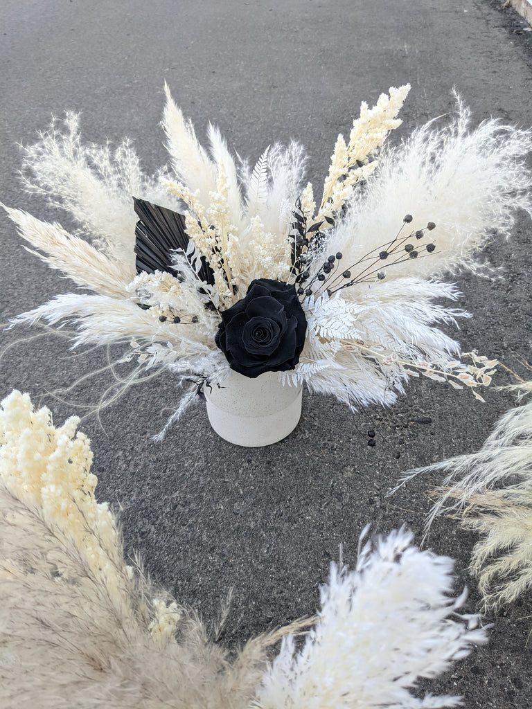 Black Accent Dried Arrangement - Beaudry Flowers