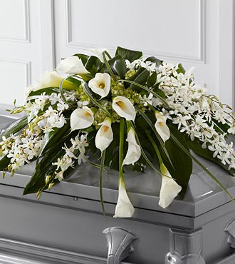 The FTD Angel Wings Casket Spray - Beaudry Flowers