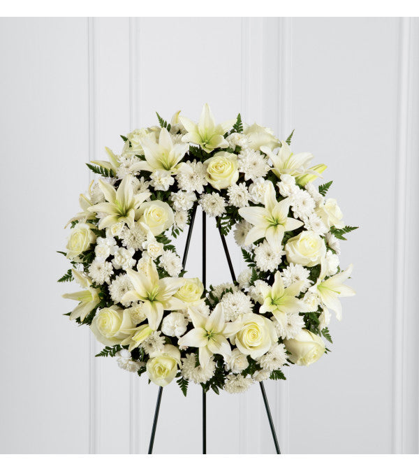 The FTD Treasured Tribute Wreath - Beaudry Flowers