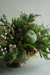 Artificial/Faux Holiday Apples & Berries Centrepiece - Beaudry Flowers