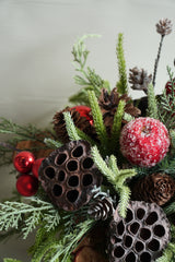 Artificial/Faux Holiday Lotus Berry Arrangement - Beaudry Flowers