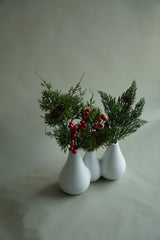 Artificial/Faux Holiday Trio Bud Vase Bundle - Beaudry Flowers