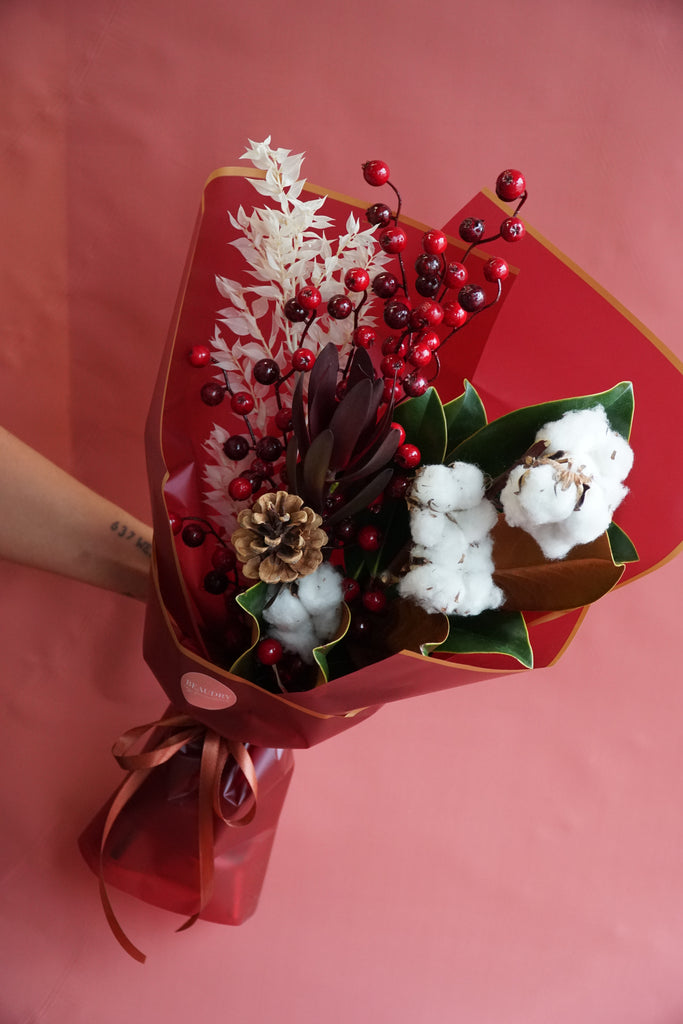 The Merry Berry Hand Tied Bouquet - Beaudry Flowers