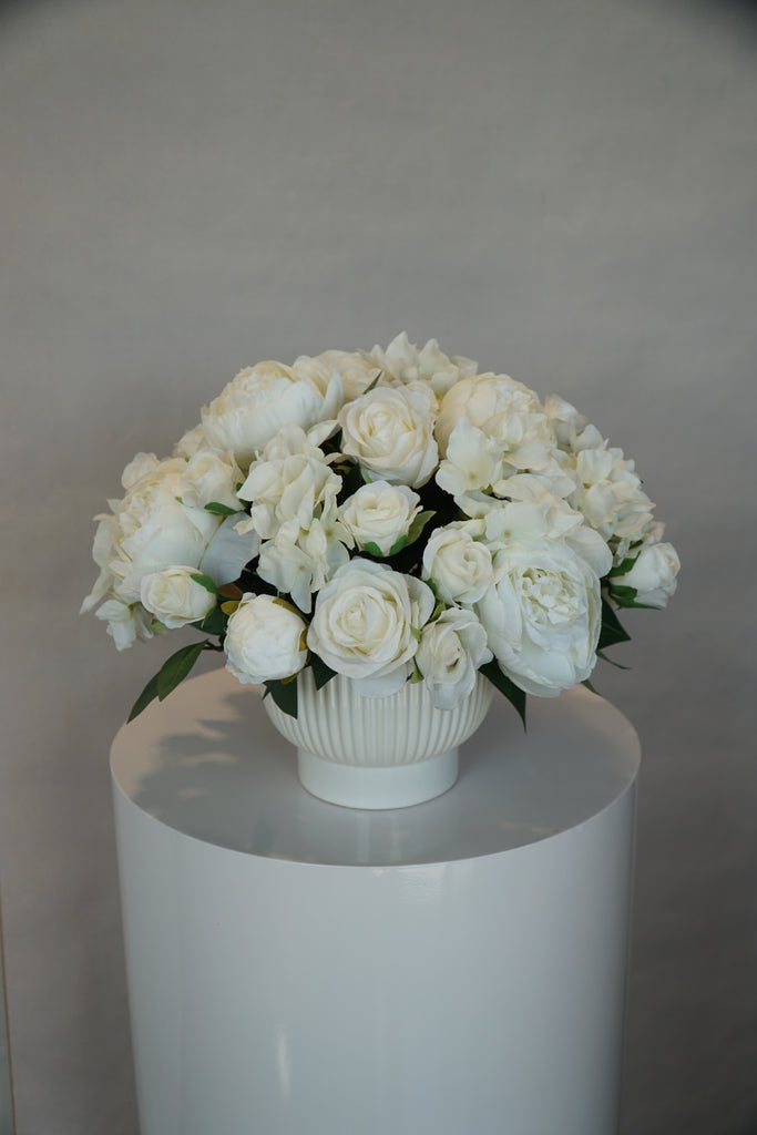 Cloud White Faux Arrangement