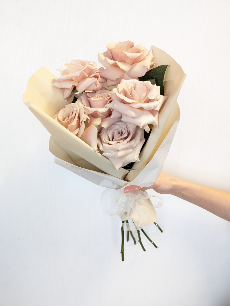 Quicksand Rose Hand Tied Bouquet - Beaudry Flowers