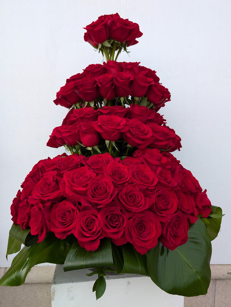 Rose Tower of Love Arrangement - Beaudry Flowers