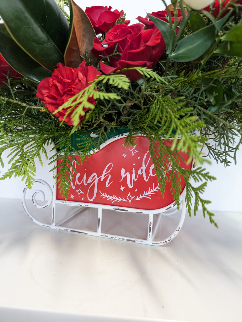 Sleigh Ride Arrangement - Beaudry Flowers