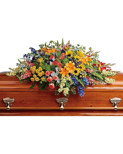 Colourful Reflections Casket spray - Beaudry Flowers
