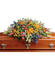 Colourful Reflections Casket spray - Beaudry Flowers
