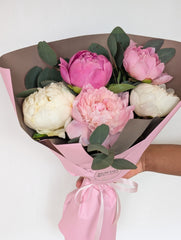 Peony Hand Tied Bouquet - Beaudry Flowers