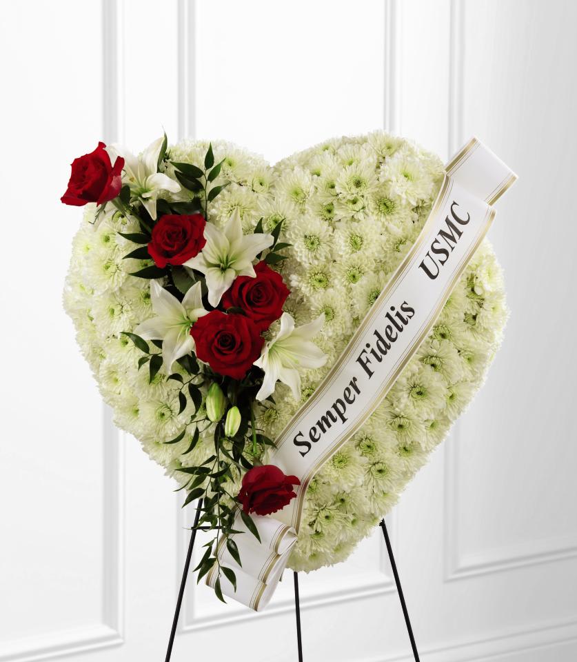 The FTD Salute to a Patriot  Standing Heart - Beaudry Flowers
