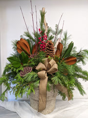 Natural Holiday Planter Insert (Pot not included) - Beaudry Flowers