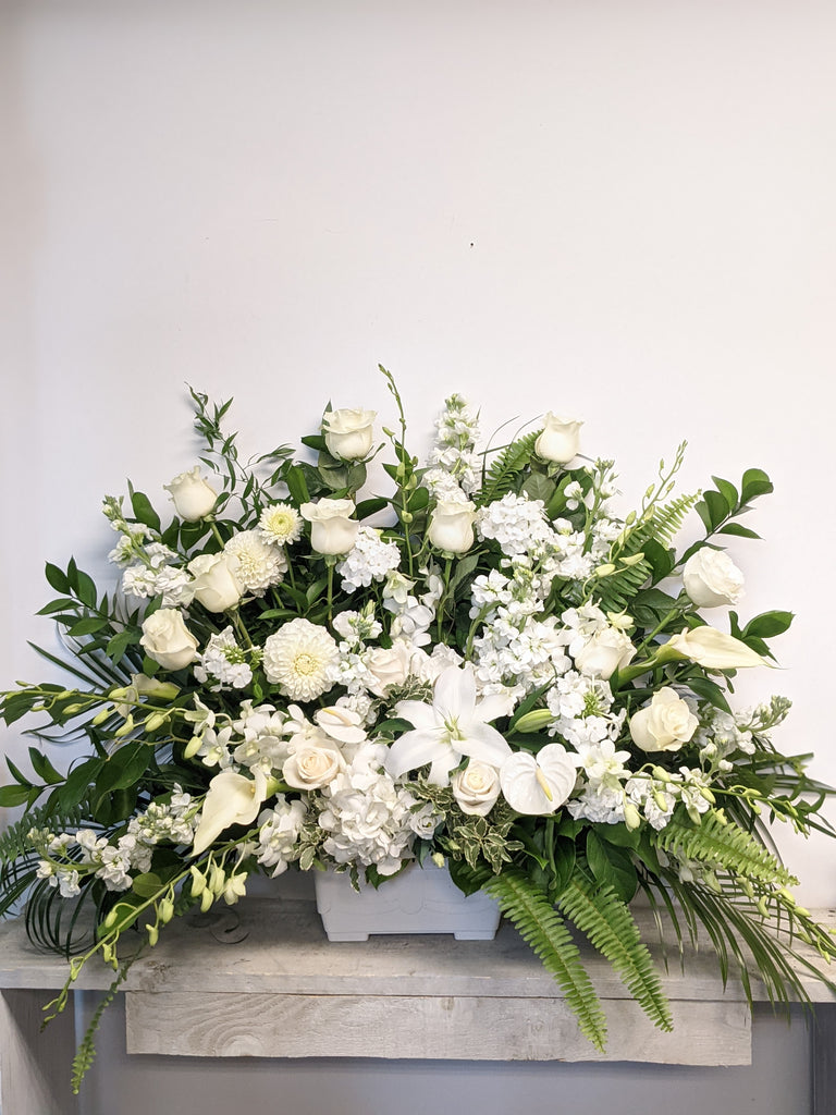 Grand Pretty In White Arrangement - Beaudry Flowers