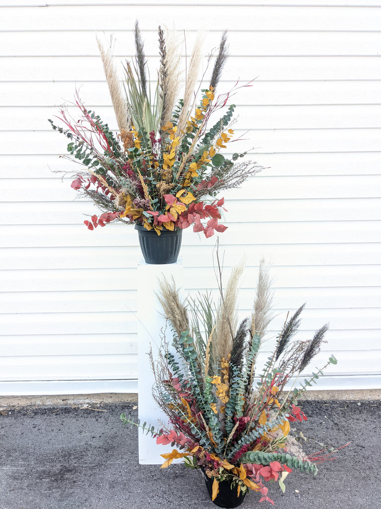 Dried Fall Floral Planter - Beaudry Flowers
