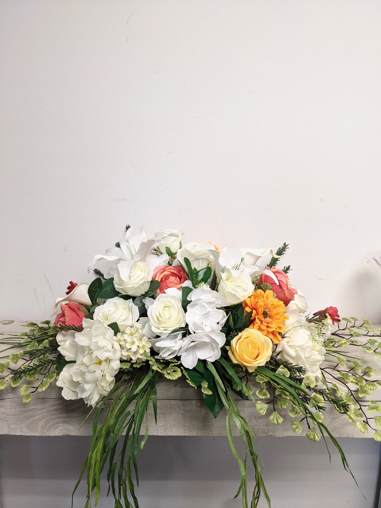 Artificial & Silk Lily Table Arrangement - Beaudry Flowers
