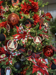 Decorative Plaid Poinsettia - Beaudry Flowers