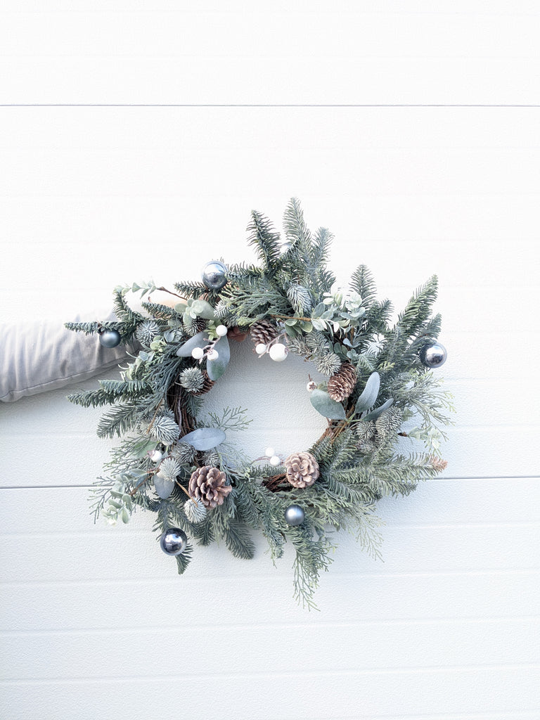 21.5" Cone/Berry Pine Wreath - Beaudry Flowers