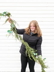 67" Faux Pine & Eucalyptus Garland - Beaudry Flowers