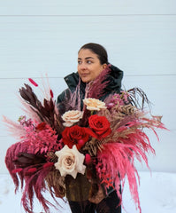 Lush Bold Fresh & Dried Arrangement - Beaudry Flowers