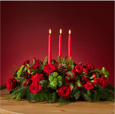 By the Candlelight Centerpiece - Beaudry Flowers